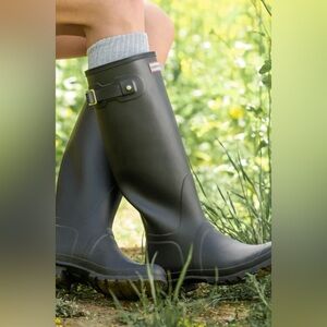 Tall Black Hunter Rain Boots